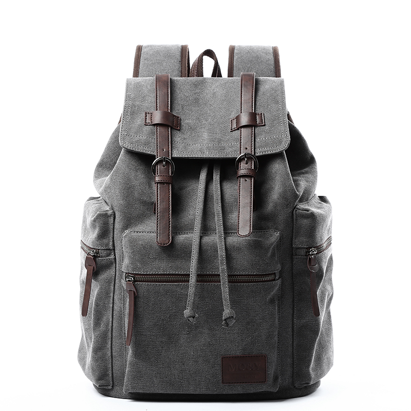 Leather Backpack Vintage - Plecak płócienny MATE ELAN w stylu