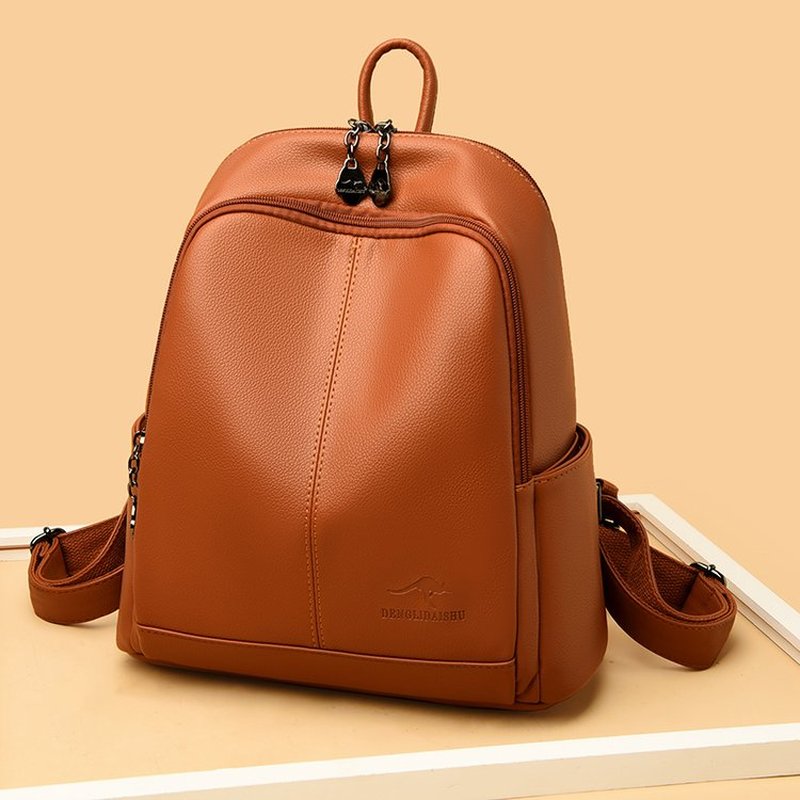Leather Backpack Vintage - Nowe koreańskie plecaki podróżne z miękkiej