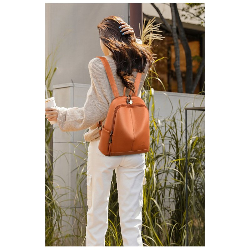 Nowe koreańskie plecaki podróż – Leather Backpack Vintage recenzja i cena