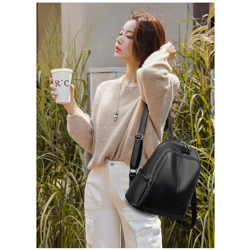 Nowe koreańskie plecaki podróż – Leather Backpack Vintage recenzja i cena